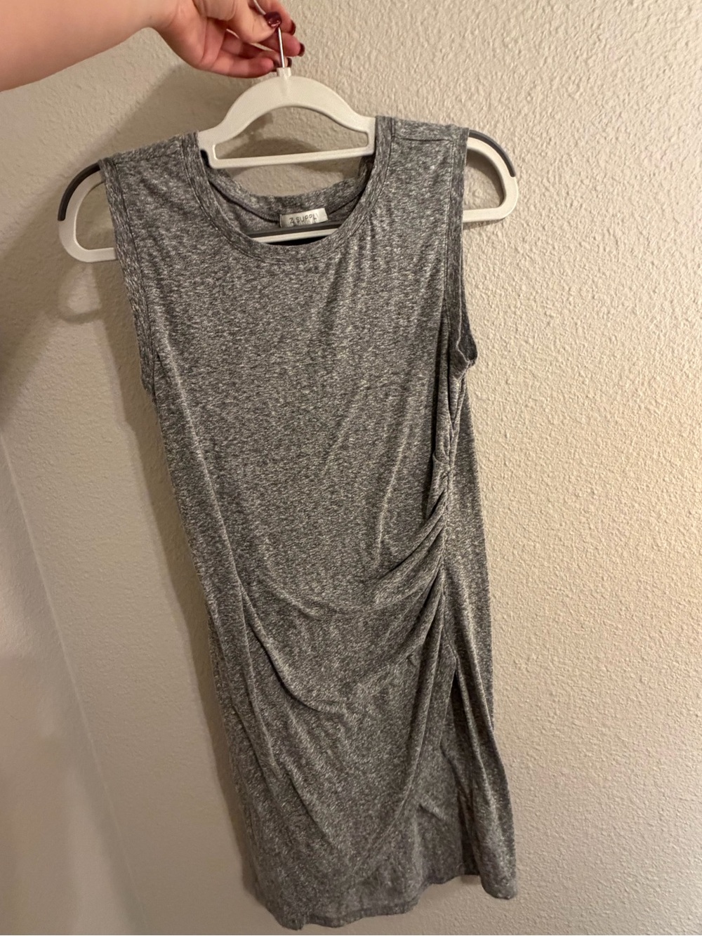 Z Supply Heather Gray Sleeveless Mini Dress